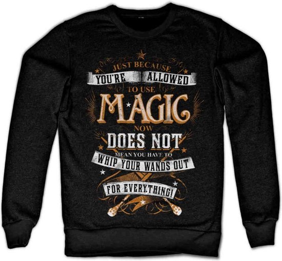 Harry Potter Sweater/trui -L- Magic Zwart