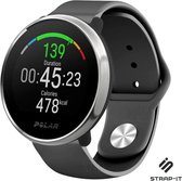 Siliconen Smartwatch bandje - Geschikt voor  Polar Unite sport band - zwart - Strap-it Horlogeband / Polsband / Armband