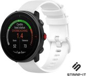 Siliconen Smartwatch bandje - Geschikt voor  Polar Vantage M / M2 siliconen bandje - wit - Strap-it Horlogeband / Polsband / Armband
