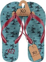 Xq Footwear Teenslippers Palmboom Heren Eva Blauw Maat 45