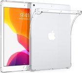 Hoes geschikt voor iPad 2021 / 2020 / 2019 (9e/8e/7e Generatie / 10.2 inch) siliconen Shockproof Hoesje met Schokbestendig Transparant cover