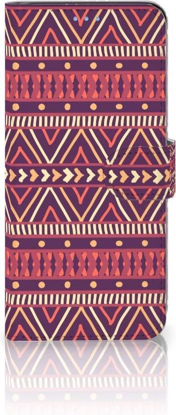 Coque OPPO A73 5G Portefeuille Livre Aztec Violet