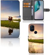 Smartphone Hoesje OnePlus Nord N10 Flip Case Koe
