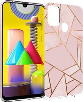 iMoshion Design voor de Samsung Galaxy M31 hoesje - Grafisch Koper - Roze / Goud