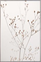 JUNIQE - Poster met kunststof lijst Wild Flower Natural Beige 1 -20x30