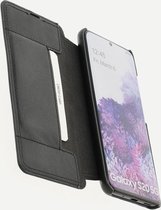 Minim Hoesje Echt Leer Book Case Zwart Geschikt voor Samsung Galaxy S20