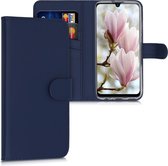 kwmobile telefoonhoesje voor Huawei P Smart+ (2019) - Hoesje met pasjeshouder in donkerblauw - Wallet case