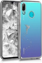 kwmobile hoesje voor Huawei P Smart (2019) - backcover voor smartphone - Fee design - zilver / transparant