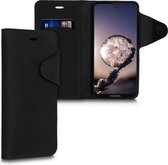 kalibri telefoonhoesje voor Motorola Moto G7 / Moto G7 Plus - Hoesje met pasjeshouder en standaard - zwart - Wallet case