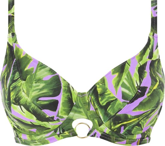 Freya - Jungle Oasis Bikini Top - maat 80D - Bloemenprint Groen Paars |  bol.com