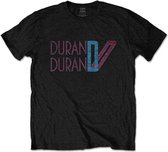 Duran Duran Heren Tshirt -L- Double D Logo Zwart