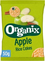 7x Organix Rijstwafeltjes 7+m Appel 50 gr