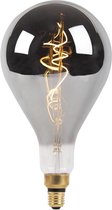 LUEDD E27 dimbare LED spiraal filament lamp A165 smoke 250 lm 2100K