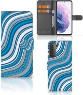 Housse pour Samsung Galaxy S21 Plus Coque Vagues Bleues