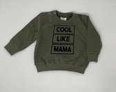Sweater Cool like mama - Leger groen, 62