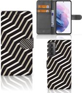 Smartphone Hoesje Geschikt voor Samsung Galaxy S21 Plus Bookcover met Pasjeshouder Illusion