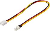 Deltaco SSI-37 cable gender changer 3-pin 3 broches Noir, Rouge, Blanc, Jaune