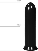 Bundle - All Black - All Black Dildo 19.5 cm - Zwart met glijmiddel