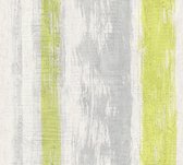 Papier peint carrelage en pierre Profhome 944251-GU papier peint intissé lisse aspect bois gris vert jaune mat 5,33 m2