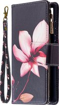 Samsung Galaxy S20 FE Hoesje - Mobigear - Design Serie - Kunstlederen Bookcase - Lotus - Hoesje Geschikt Voor Samsung Galaxy S20 FE