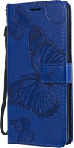 Huawei Y6p Hoesje - Mobigear - Butterfly Serie - Kunstlederen Bookcase - Blauw - Hoesje Geschikt Voor Huawei Y6p