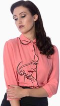 Dancing Days Blouse -XL- MODEL FACE Roze