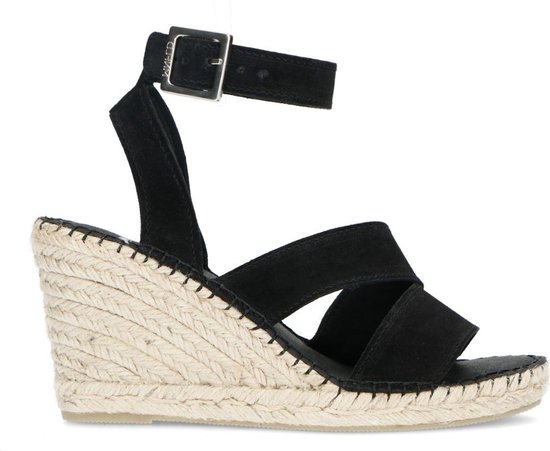 Manfield - Dames - Zwarte suède sleehakken - Maat 39 | bol.com
