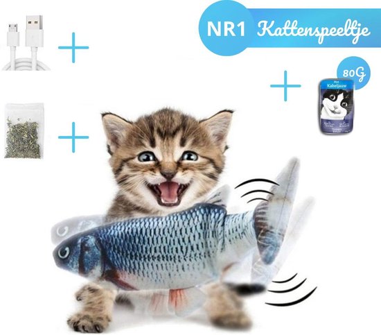 Kattenspeeltjes – Bewegende Vis met Catnip Kattenkruid – Kattenspeelgoed  Intelligentie... | bol.com