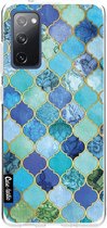 Casetastic Samsung Galaxy S20 FE 4G/5G Hoesje - Softcover Hoesje met Design - Aqua Moroccan Tiles Print