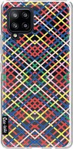 Casetastic Samsung Galaxy A42 (2020) 5G Hoesje - Softcover Hoesje met Design - Weave Pattern Print