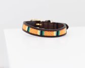 Kentucky Dogwear Hondenhalsband Handgeknoopt Parels - Oranje Puur XXS - 28cm