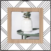 QUVIO Spiegel / Hangende spiegel / Halspiegel / Wandspiegel / Muurdecoratie / Wanddecoratie - Vierkant - Zwart