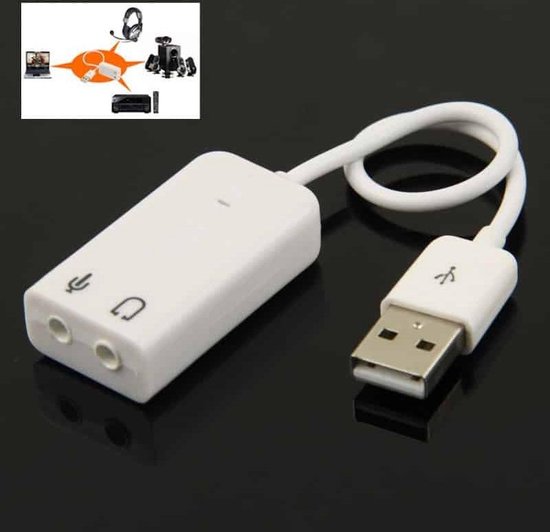 Adaptateur audio USB 7.1 canaux blanc | bol.com