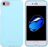 GOOSPERY SOFT FEELING voor iPhone 8 & 7 Liquid State TPU Drop-proof Soft Protective Back Cover Case (Mintgroen)