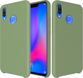 Effen kleur Vloeibare siliconen valbestendige beschermhoes voor Huawei Nova 3i / P Smart Plus