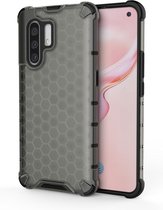 Voor VIVO X30 / X30 Pro Shockproof Honeycomb PC + TPU Case (grijs)