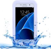 Voor Galaxy S7 / G930 IPX8 Plastic + siliconen transparante waterdichte beschermhoes met draagkoord (wit)