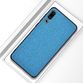 Schokbestendige doek textuur pc + tpu beschermhoes voor meizu 16s (blauw)