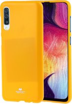 GOOSPERY PEARL JELLY TPU Anti-fall and Scratch Case voor Galaxy A50 (Geel)