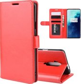 Voor OnePlus 7T Pro R64 Texture Single Fold Horizontaal Flip Leren Case met Houder & Kaartsleuven & Portemonnee (Rood)