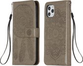 Voor iPhone 11 Pro Max Dream Catcher Afdrukken Horizontale Flip Leather Case met houder & kaartsleuven & portemonnee & lanyard (grijs)