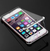 Ultradun hoekig frame Magnetische absorptie Dubbelzijdig gehard glazen omhulsel voor iPhone 8 (Sliver)