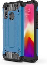 Magic Armor TPU + PC combinatie Case voor Motorola Moto P40 Play (blauw)