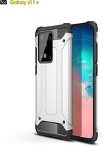 Voor Galaxy S20 Ultra Magic Armor TPU + pc-combinatie (zilver)