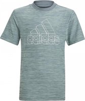 Adidas B A.R HTR TEE jongens sportshirt blauw dessin