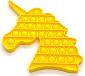 Dielay - Pop It - Fidget Toy - 12,5 cm - Geel Eenhoorn
