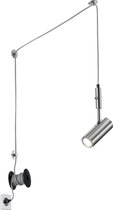 LED Hanglamp - Nitron Corlo - GU10 Fitting - Rond - Mat Nikkel - Aluminium