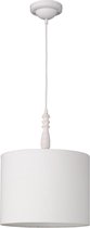 LED Hanglamp - Nitron Hody - E27 Fitting - Rond - Mat Wit - Hout