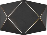 LED Wandlamp - Wandverlichting - Nitron Zanda - 6W - Warm Wit 3000K - Rond - Mat Zwart - Aluminium