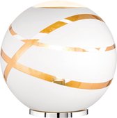 LED Tafellamp - Tafelverlichting - Nitron Fary - E14 Fitting - Rond - Mat Wit - Glas